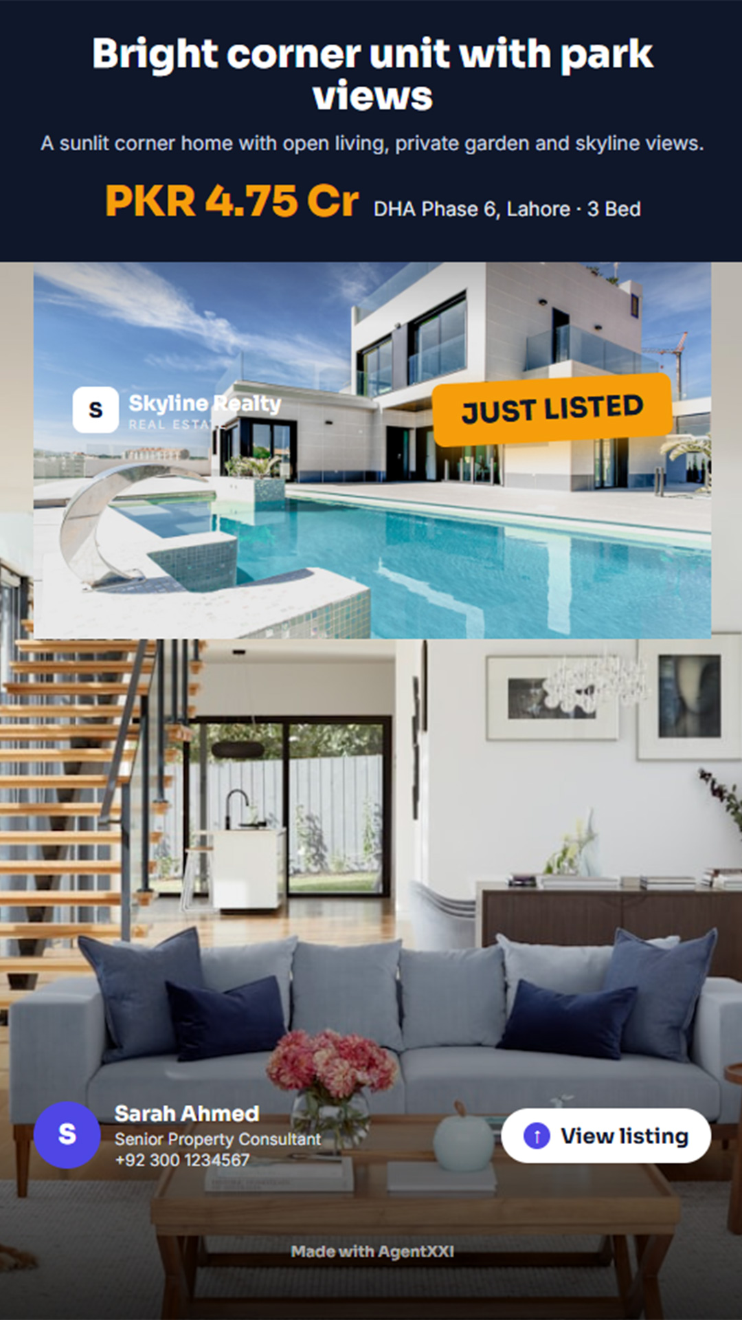Story-size real estate listing template